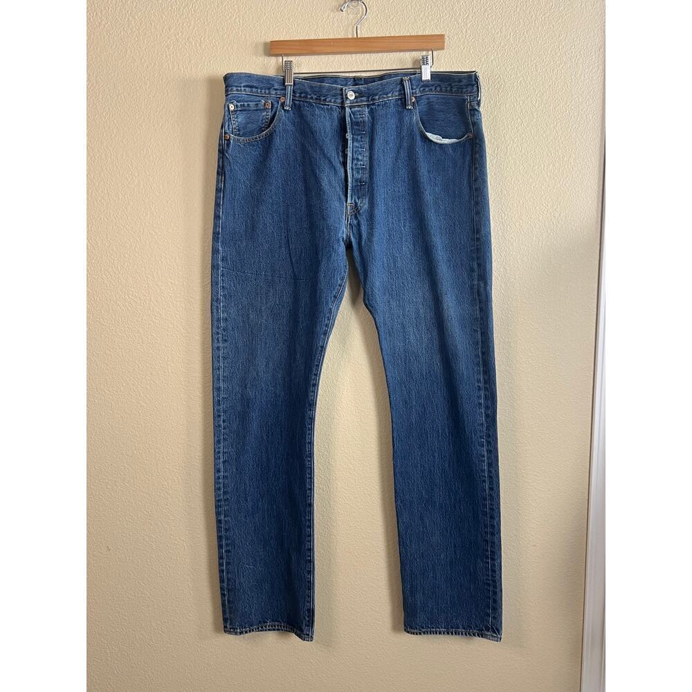 Levi's Men 501 Button Fly Relax Straight Jeans Sz 42x36